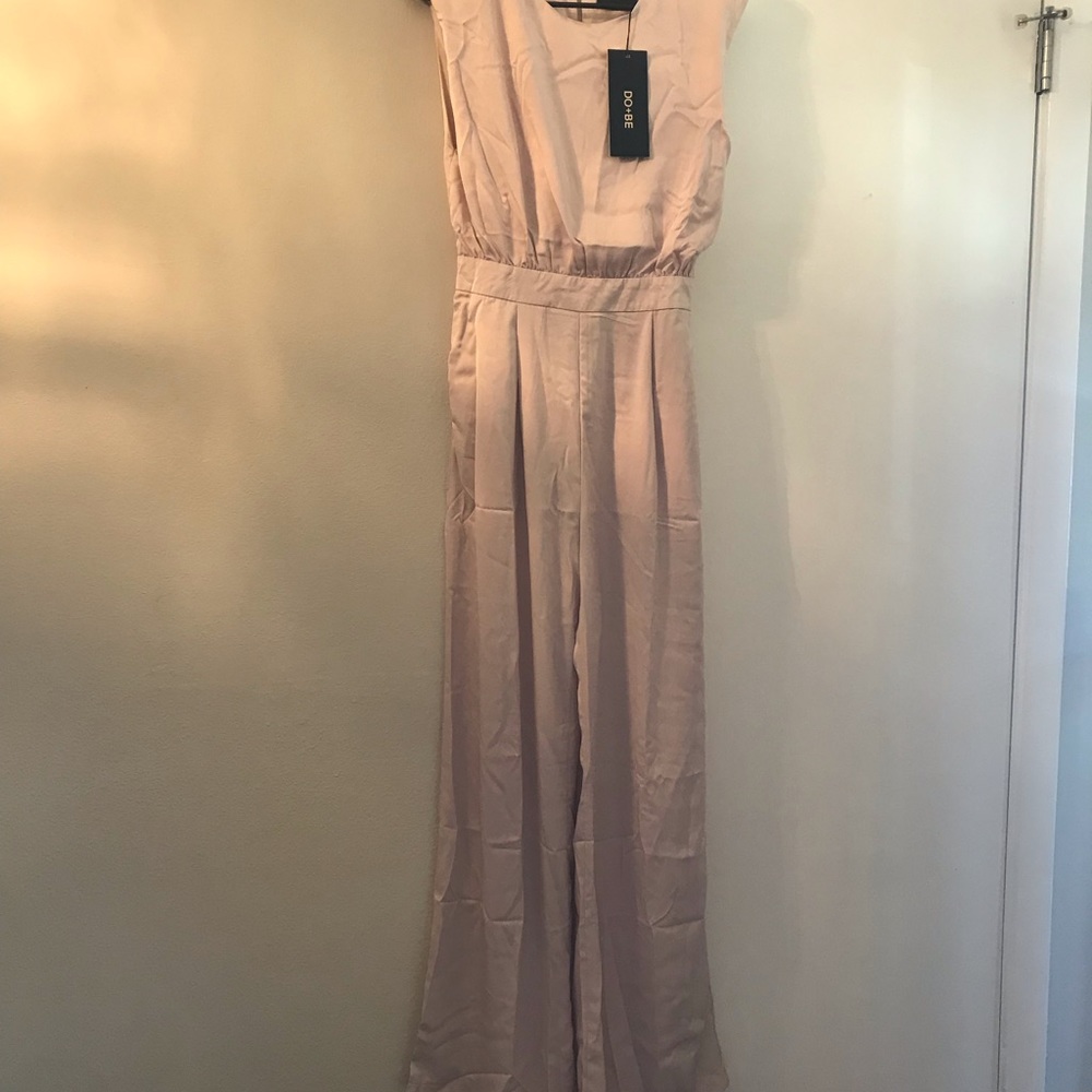 Champagne satin  jumpsuit size S